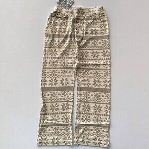 Kate Quinn Organics Fennel Nordic Snowflake Relaxed Button Pants 5T